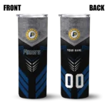 custom indiana pacers hexagon honeycomb blue black skinny tumbler best selling 1.webp