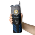 custom indiana pacers hexagon honeycomb blue black skinny tumbler best selling 1.webp