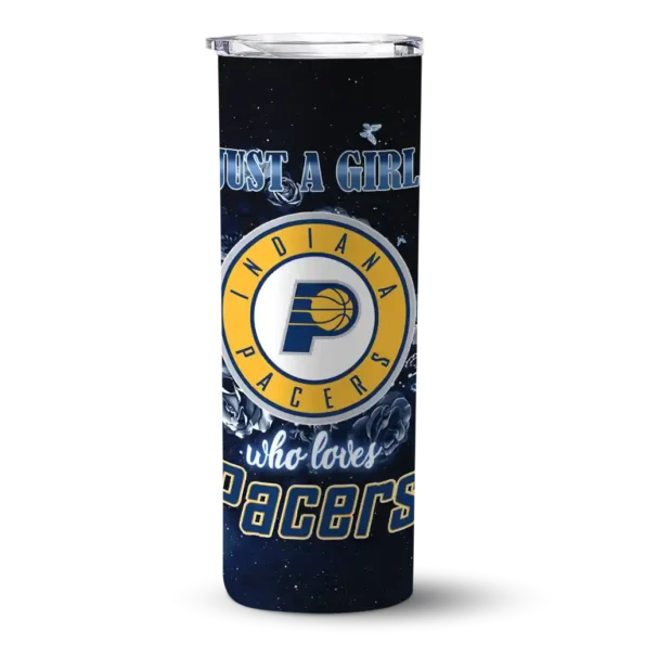 custom indiana pacers rose romance blue black skinny tumbler best selling 1.webp