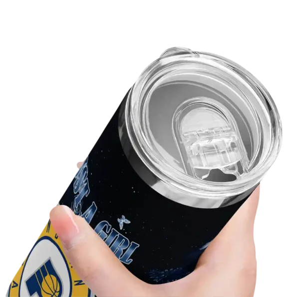 custom indiana pacers rose romance blue black skinny tumbler high quality.webp