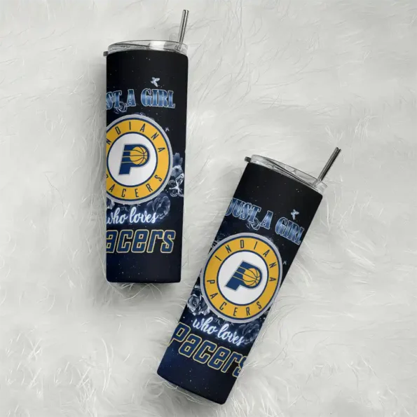 custom indiana pacers rose romance blue black skinny tumbler top rated.webp