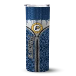 custom indiana pacers sparkle drip blue skinny tumbler best selling 1.webp