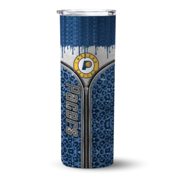 custom indiana pacers sparkle drip blue skinny tumbler best selling 1.webp