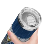 custom indiana pacers sparkle drip blue skinny tumbler best selling 1.webp