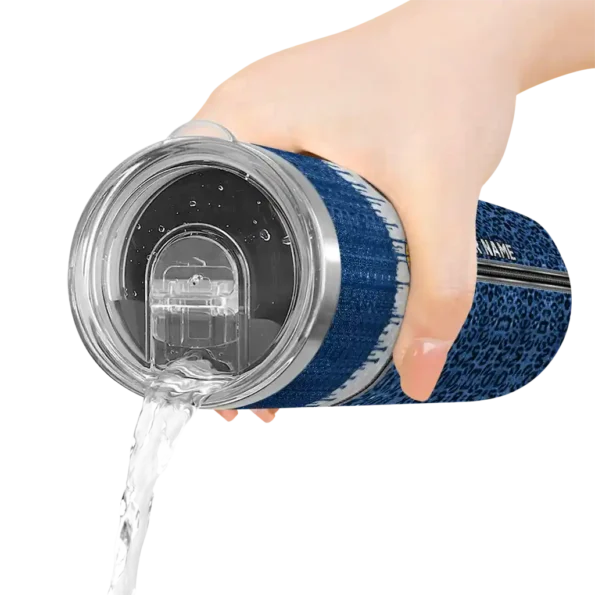 custom indiana pacers sparkle drip blue skinny tumbler latest model.webp