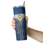 custom indiana pacers sparkle drip blue skinny tumbler best selling 1.webp