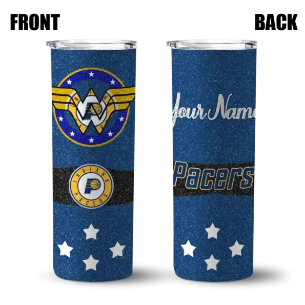custom indiana pacers star cluster blue skinny tumbler fashion forward.webp