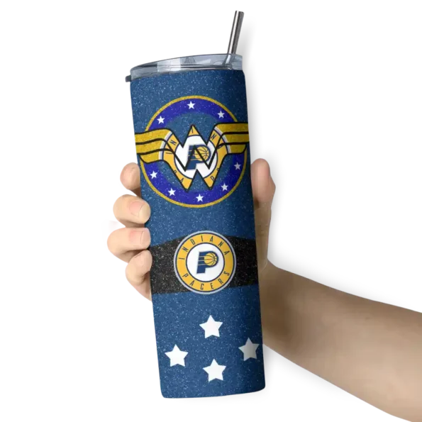 custom indiana pacers star cluster blue skinny tumbler premium grade.webp
