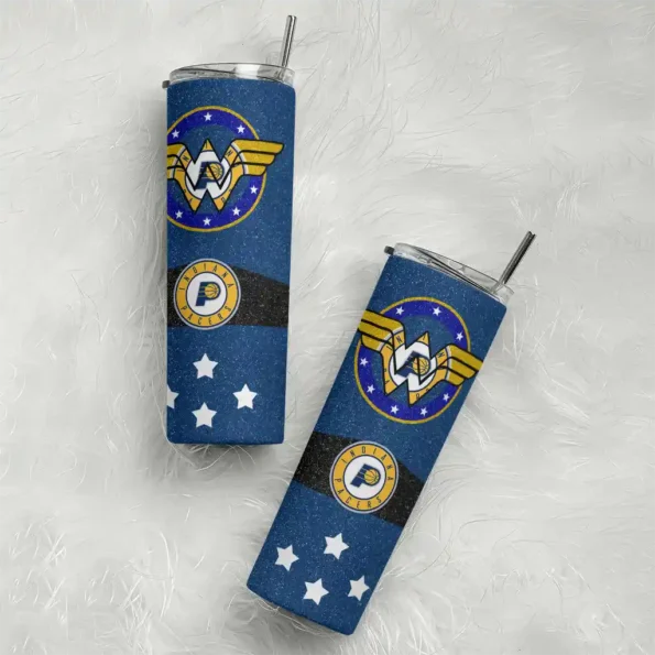 custom indiana pacers star cluster blue skinny tumbler top rated.webp