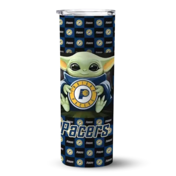 custom indiana pacers yoda cozy blue black skinny tumbler best selling 1.webp