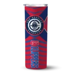 custom los angeles clippers camo texture red skinny tumbler best selling 1.webp