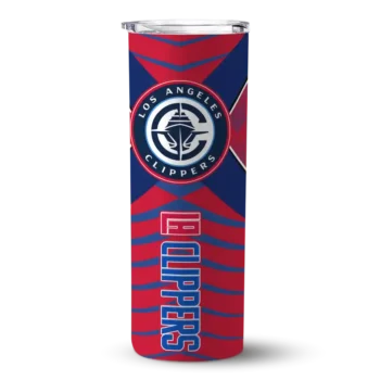 custom los angeles clippers camo texture red skinny tumbler best selling 1.webp