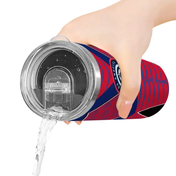 custom los angeles clippers camo texture red skinny tumbler latest model.webp