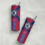 custom los angeles clippers camo texture red skinny tumbler best selling 1.webp