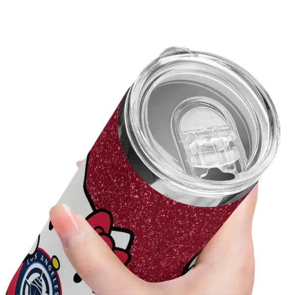 custom los angeles clippers hello kitty red black skinny tumbler high quality.webp