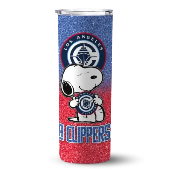 custom los angeles clippers snoopy attitude red skinny tumbler best selling 1.webp