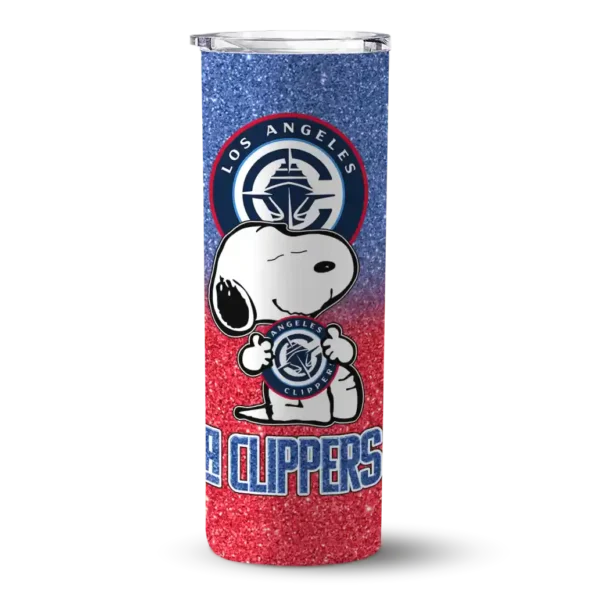 custom los angeles clippers snoopy attitude red skinny tumbler best selling 1.webp
