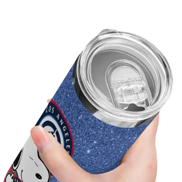 custom los angeles clippers snoopy attitude red skinny tumbler high quality.webp