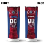 custom los angeles clippers stacked diamond red skinny tumbler best selling 1.webp