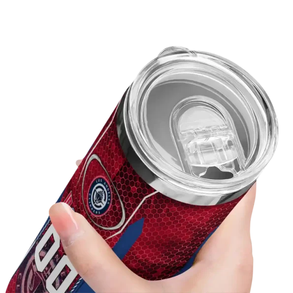 custom los angeles clippers stacked diamond red skinny tumbler high quality.webp