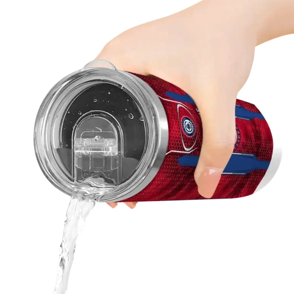 custom los angeles clippers stacked diamond red skinny tumbler latest model.webp