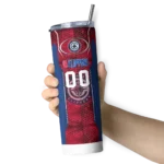custom los angeles clippers stacked diamond red skinny tumbler best selling 1.webp