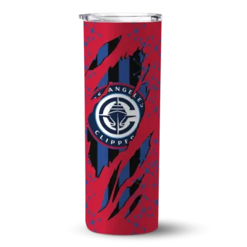 custom los angeles clippers star pop red black skinny tumbler best selling 1.webp