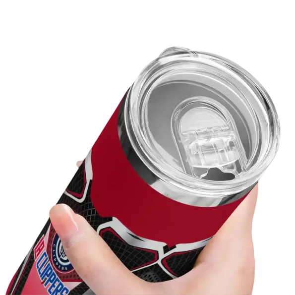 custom los angeles clippers superman emblem red black skinny tumbler high quality.webp