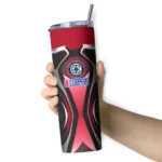 custom los angeles clippers superman emblem red black skinny tumbler best selling 1.webp