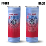 custom los angeles clippers swirl texture red skinny tumbler best selling 1.webp