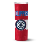 custom los angeles clippers torn band red white skinny tumbler best selling 1.webp