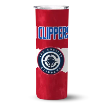 custom los angeles clippers torn band red white skinny tumbler best selling 1.webp