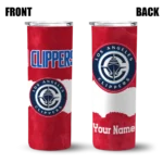 custom los angeles clippers torn band red white skinny tumbler best selling 1.webp