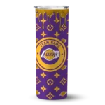 custom los angeles lakers camo streak purple skinny tumbler best selling 1.webp