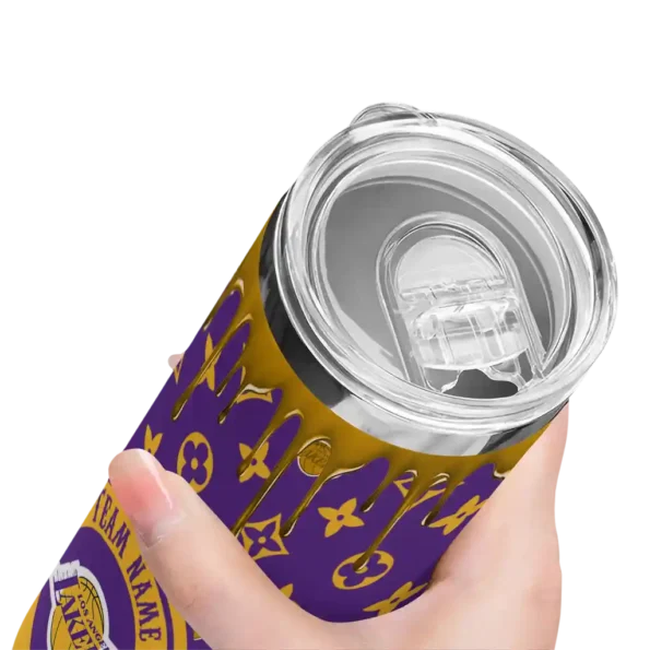 custom los angeles lakers camo streak purple skinny tumbler high quality.webp