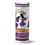 custom los angeles lakers snoopy dog purple white skinny tumbler best selling 1.webp