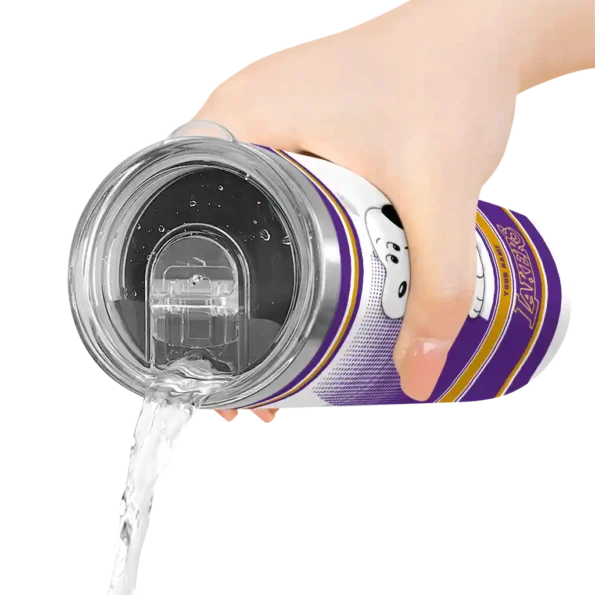 custom los angeles lakers snoopy dog purple white skinny tumbler latest model.webp