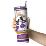 custom los angeles lakers snoopy dog purple white skinny tumbler best selling 1.webp