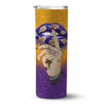 custom los angeles lakers sparkle lips purple skinny tumbler best selling 1.webp