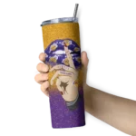 custom los angeles lakers sparkle lips purple skinny tumbler best selling 1.webp