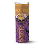 custom los angeles lakers spiral burst print purple skinny tumbler best selling 1.webp