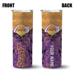 custom los angeles lakers spiral burst print purple skinny tumbler best selling 1.webp