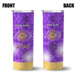 custom los angeles lakers starburst tiles purple skinny tumbler best selling 1.webp