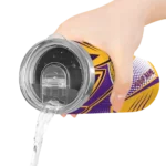custom los angeles lakers web stripes purple white skinny tumbler best selling 1.webp