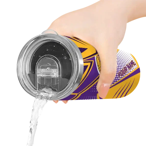 custom los angeles lakers web stripes purple white skinny tumbler latest model.webp