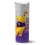 custom los angeles lakers winnie the pooh purple gray skinny tumbler best selling 1.webp