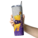 custom los angeles lakers winnie the pooh purple gray skinny tumbler best selling 1.webp