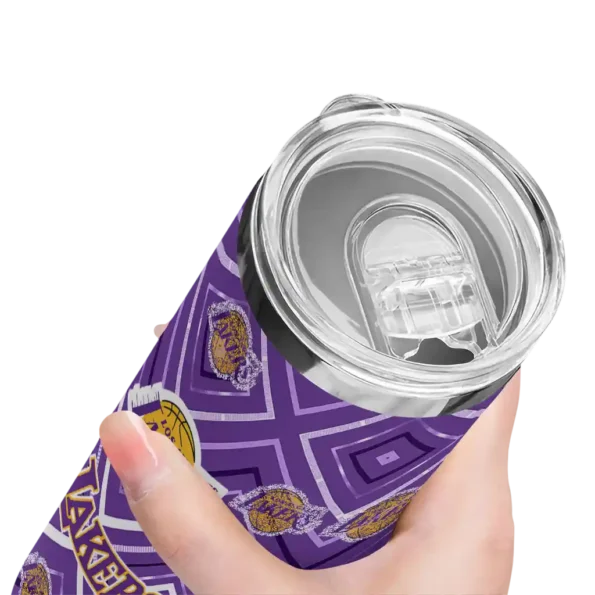 custom los angeles lakers zipper leopard purple skinny tumbler high quality.webp