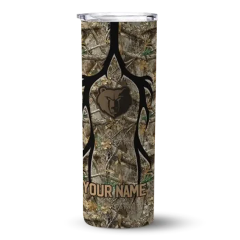 custom memphis grizzlies antler flow camo skinny tumbler best selling 1.webp