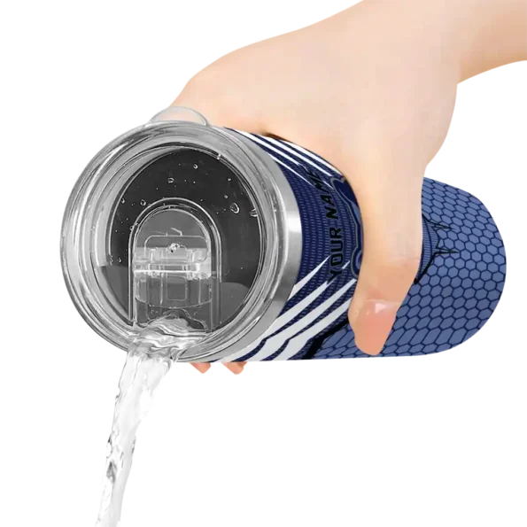 custom memphis grizzlies chevron stripes blue skinny tumbler latest model.webp